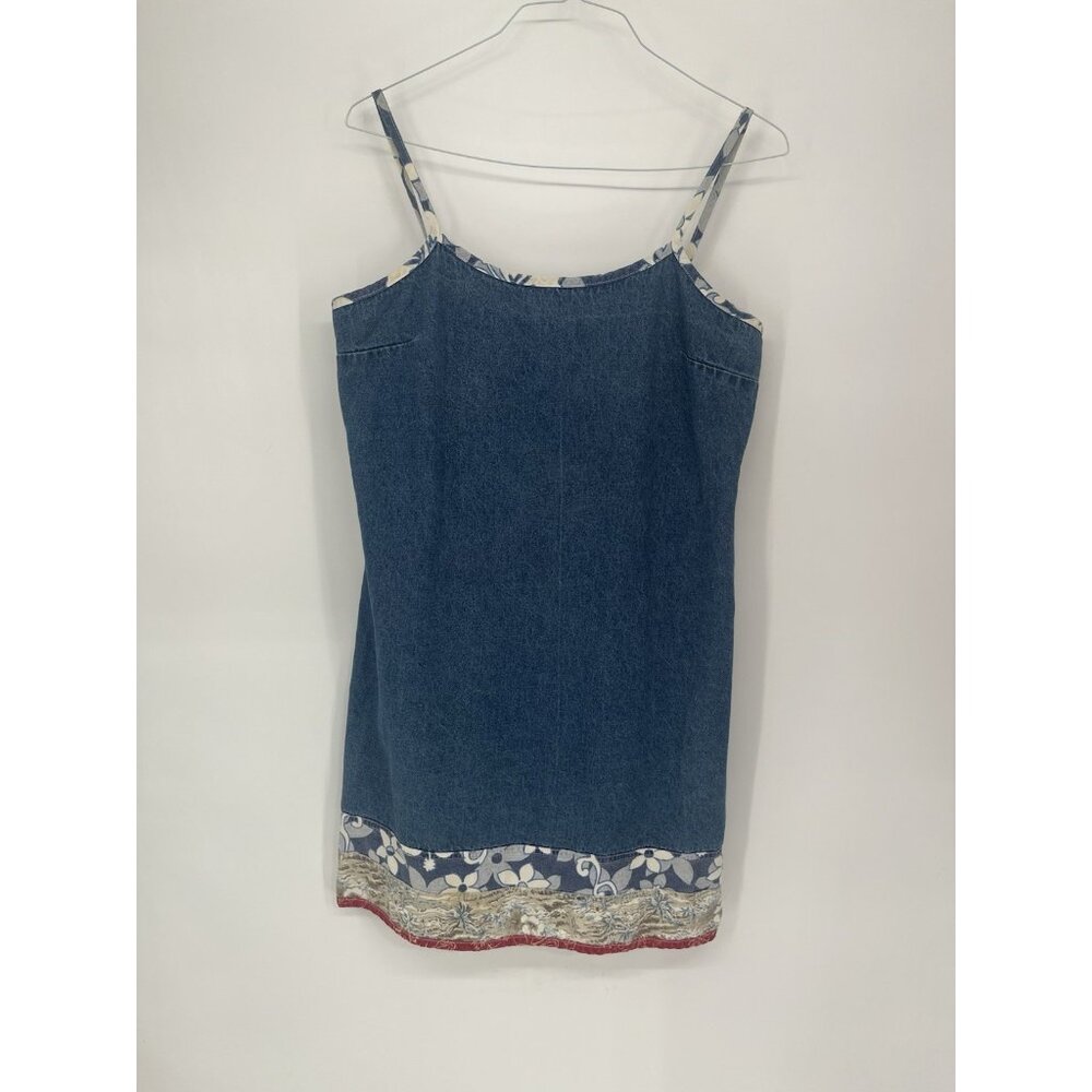 Jalate Denim Dress‎ with Fabric Trimmmed Hem Sundress Size 14
